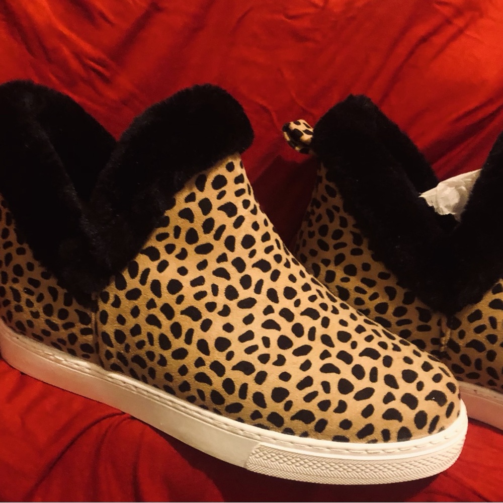 NEW, Rouge Leopard Print Ankle Boots